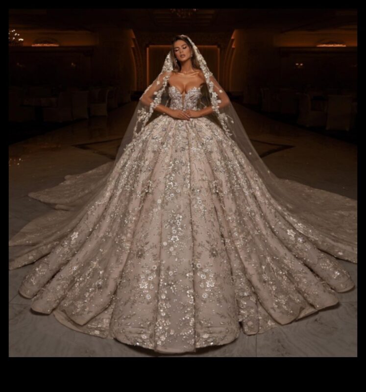 التألق الملكي: خطوة إلى خيال زفاف الأميرة الخاص بك