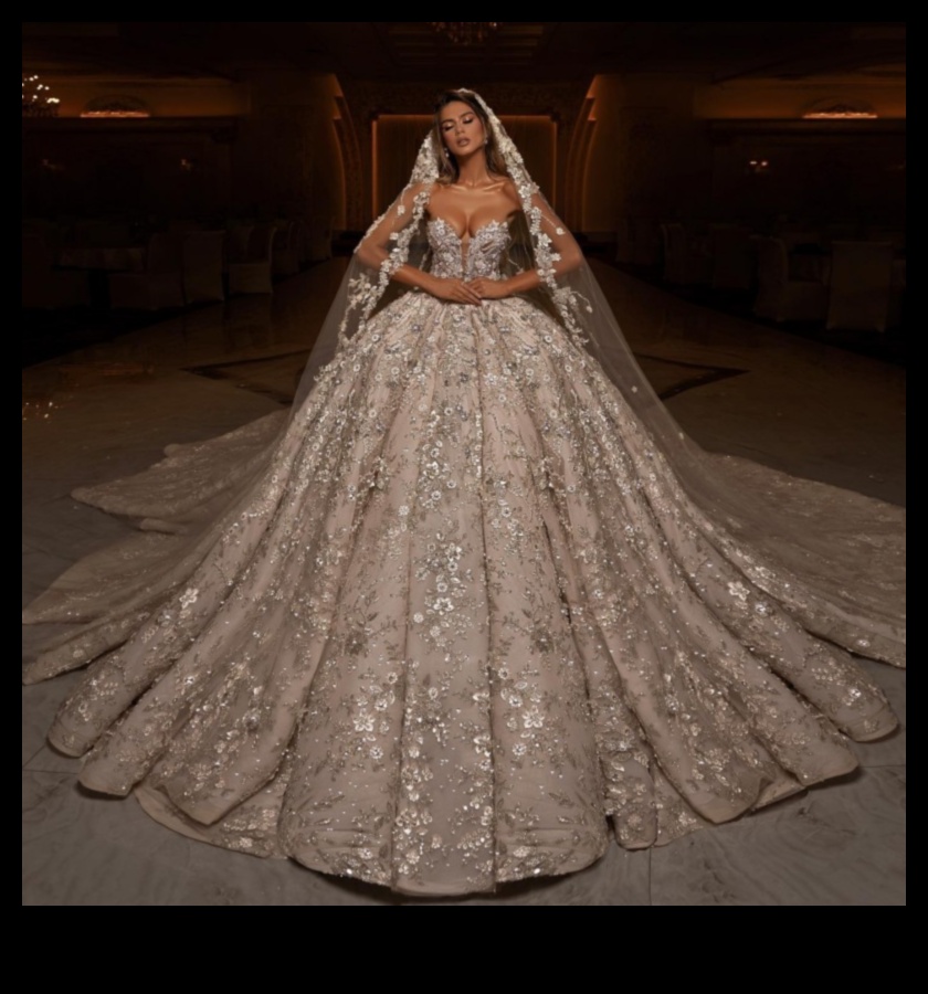 التألق الملكي: خطوة إلى خيال زفاف الأميرة الخاص بك